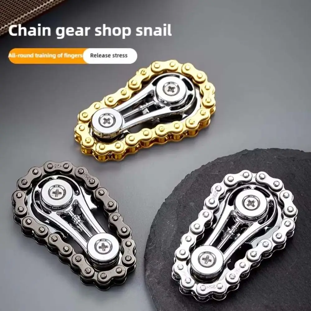 EDC Spinner Sprocket Fidget Spinner Rantai Sepeda Logam Antistress Rantai Penghilang Kecemasan Fidget Spinner Mainan Fidget Tahan Lama Penghilang Stres