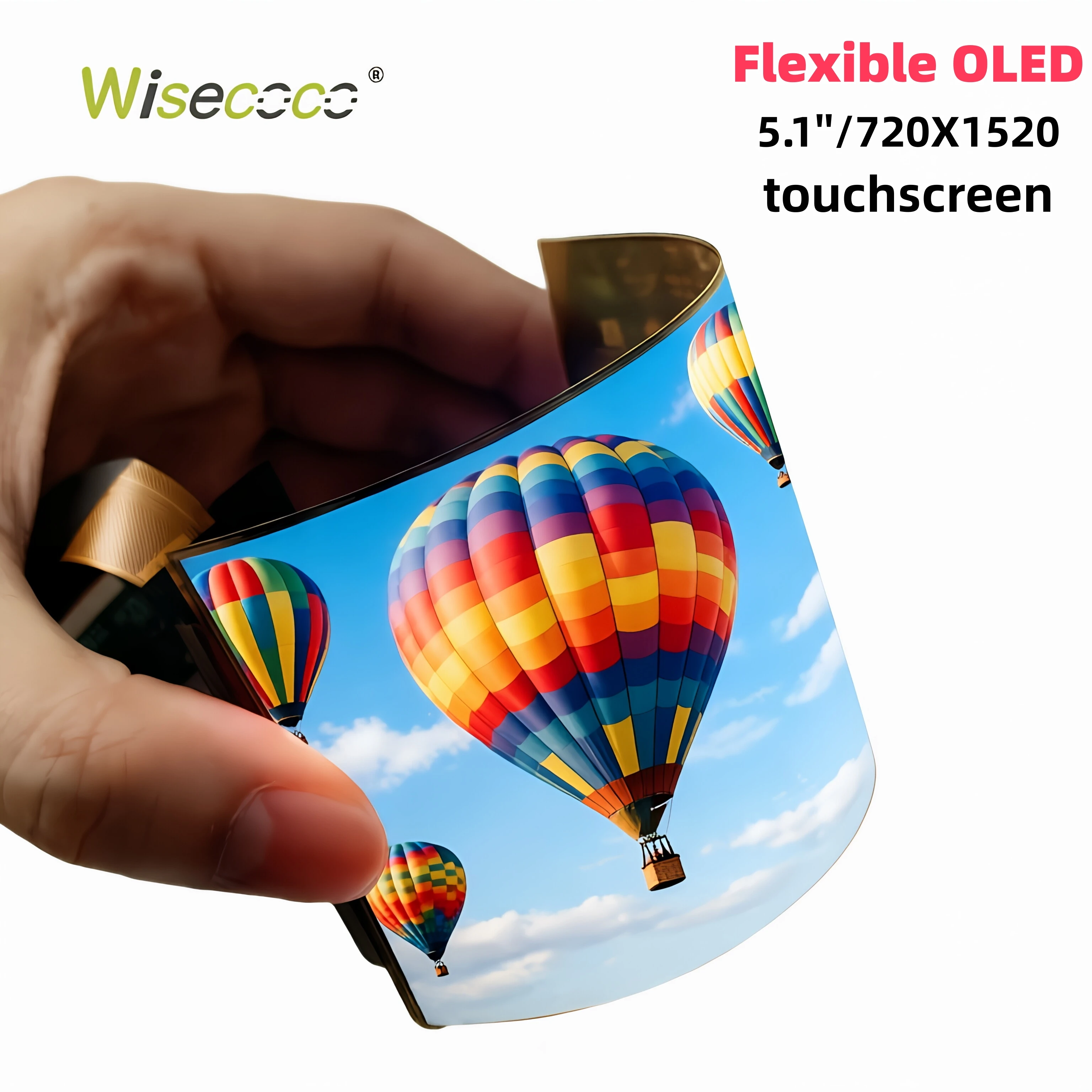 5.1 Inch Flexible Screen OLED 720x1520 Bendable Curved AMOLED Oncell Touch Panel Thin MIPI For Raspberry Pi  Medical Device