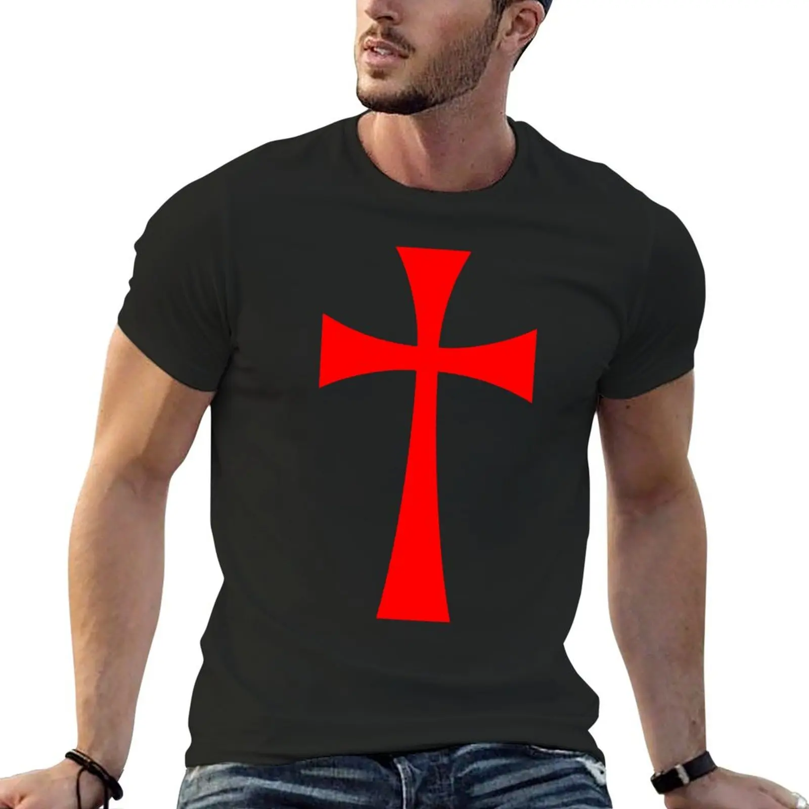 Long Cross - Knights Templar - Holy Grail - The Crusades T-Shirt vintage graphic tee heavyweights mens shirts graphic tee