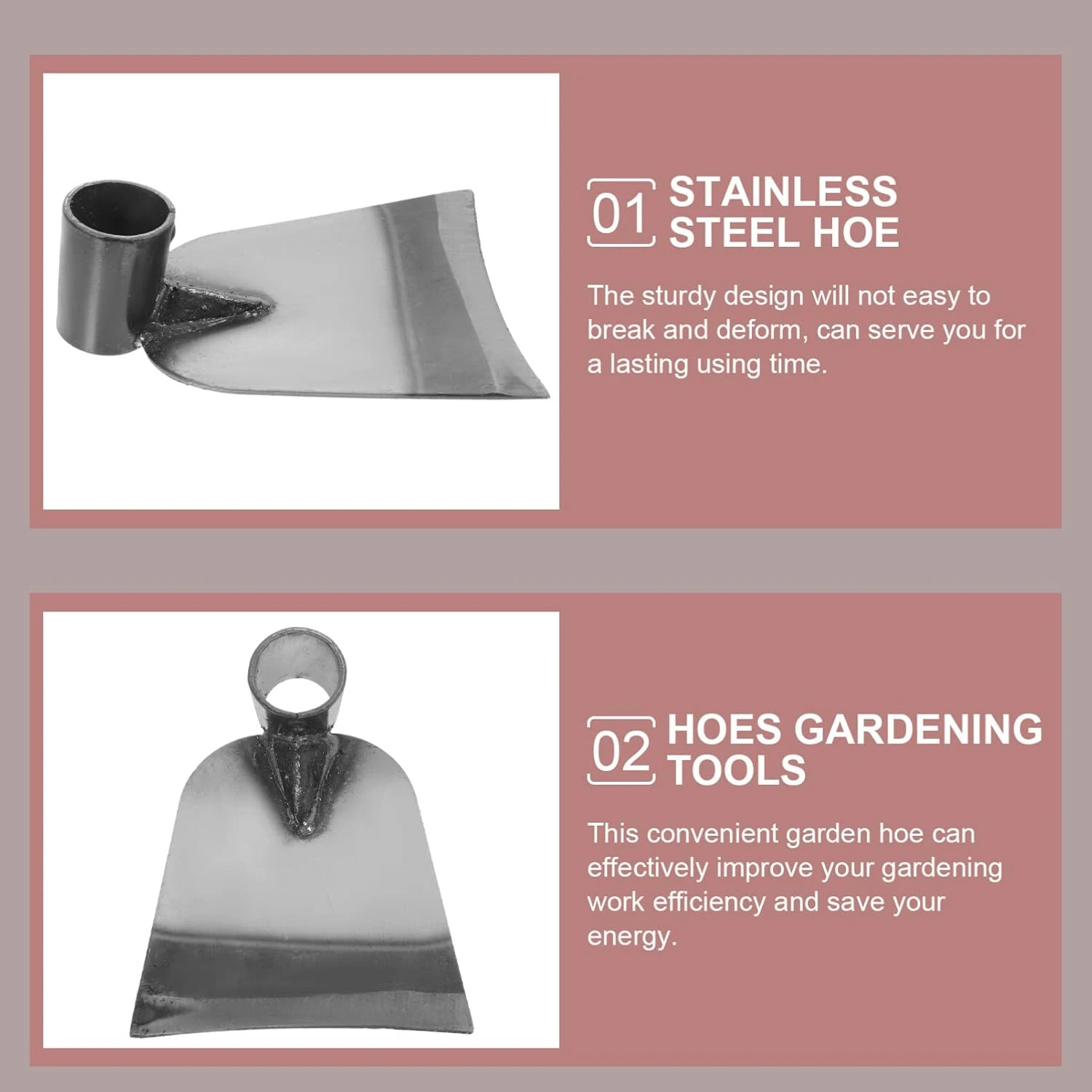 رأس مجرفة يدوية، مجرفة رأس مجرفة للحديقة، مجرفة إزالة الأعشاب الضارة، معاول فولاذية للذراع، رؤوس زراعة الزراعة، أداة البستنة #5