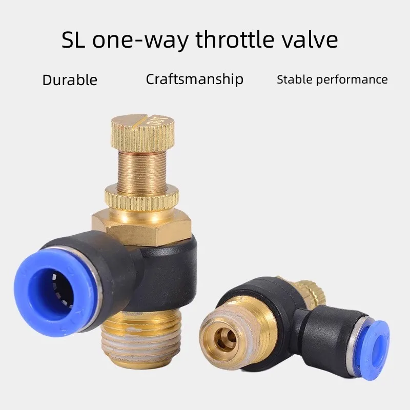 

Fast joint throttle valve SL pneumatic one-way adjustable valve SL4-02/6-03/8/10/12 mm