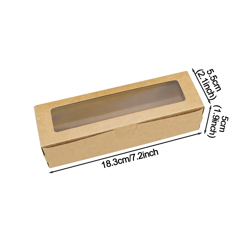 10/20pcs Kraft Paper Gift Boxes with Window