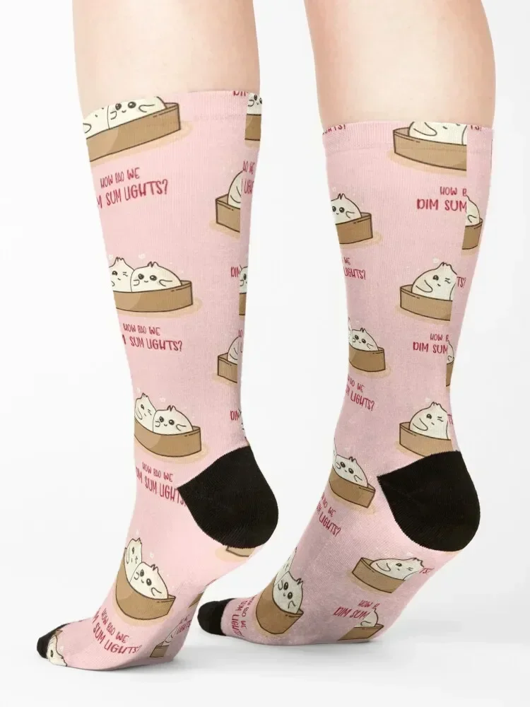 How Bao Dim Sum Lights Asian Food Pun, Love Cute Kawaii Valentines Gift for her, for him, Anniversary Socks