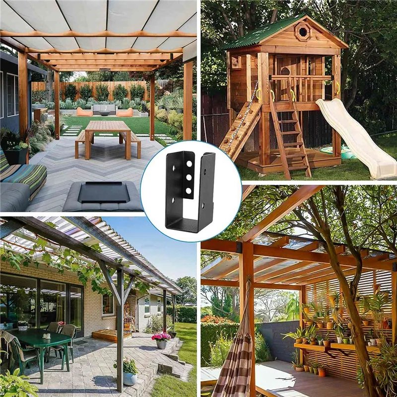 

J1UL1N Скрытая соединительная вешалка, 4 шт., 2 x 4 дюйма, внешний скрытый фланцевый светильник, соединительный кронштейн, стальная вешалка с порошковым покрытием Q235B