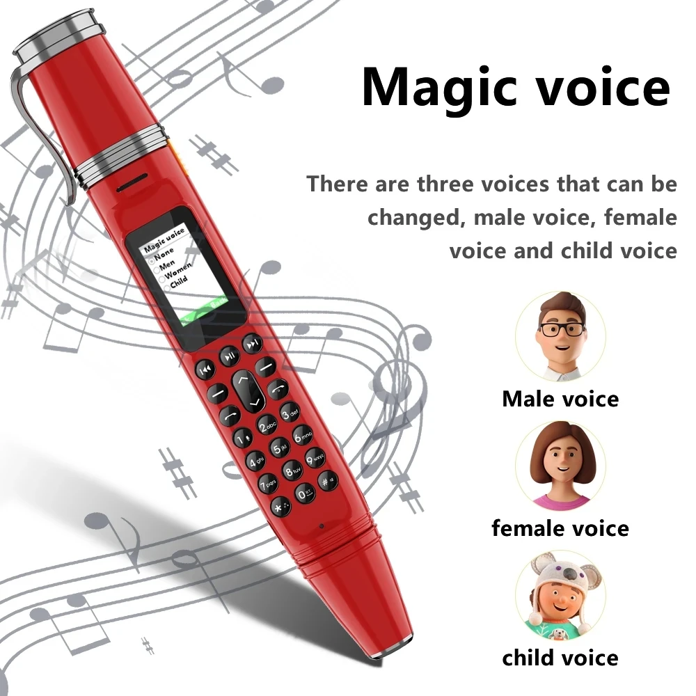 New BM111 Mobile Phone Pen 1800mAh 2G GSM Dual SIM Camera Fan Bluetooth Dialer Radio Recorder Magic Voice Cellphone