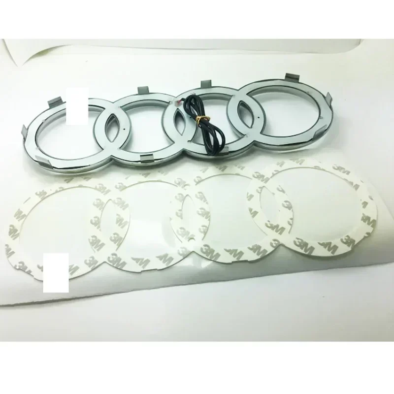 

Audi Car LED Front Grille 4-Ring Logo Light Static White Light 249 273 Sticker For AUDI A4 A5 A6 A7 A8 S4 S5 S6 S7 Q3 Q5 Q7 TT