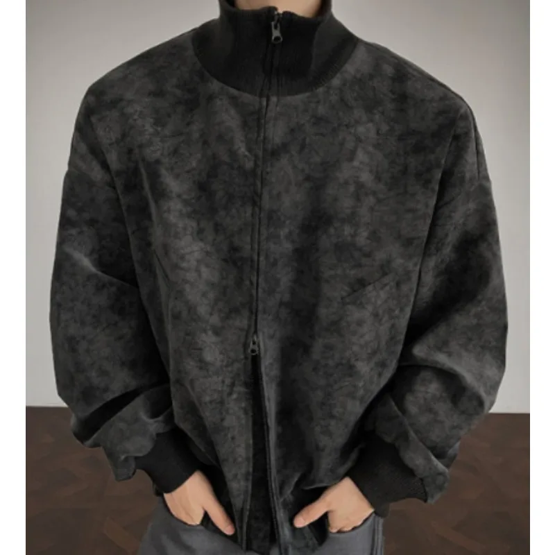Printed Short Cotton Jacket for Women in Winter 2025 Loose Fitting Stand Collar Thick Bread Jacket