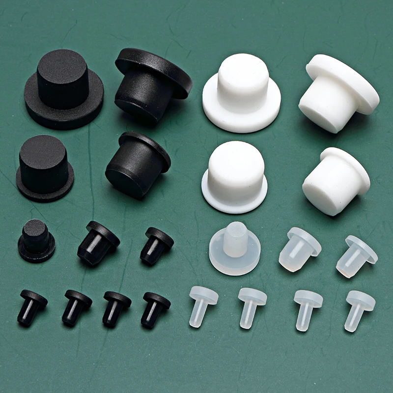 Rubber Plug Silicone Inner Hole Stopper Eyelet Joint Waterproof Washer Protective Ring Threaded Plugs Cover Nut Cap T-plug Round