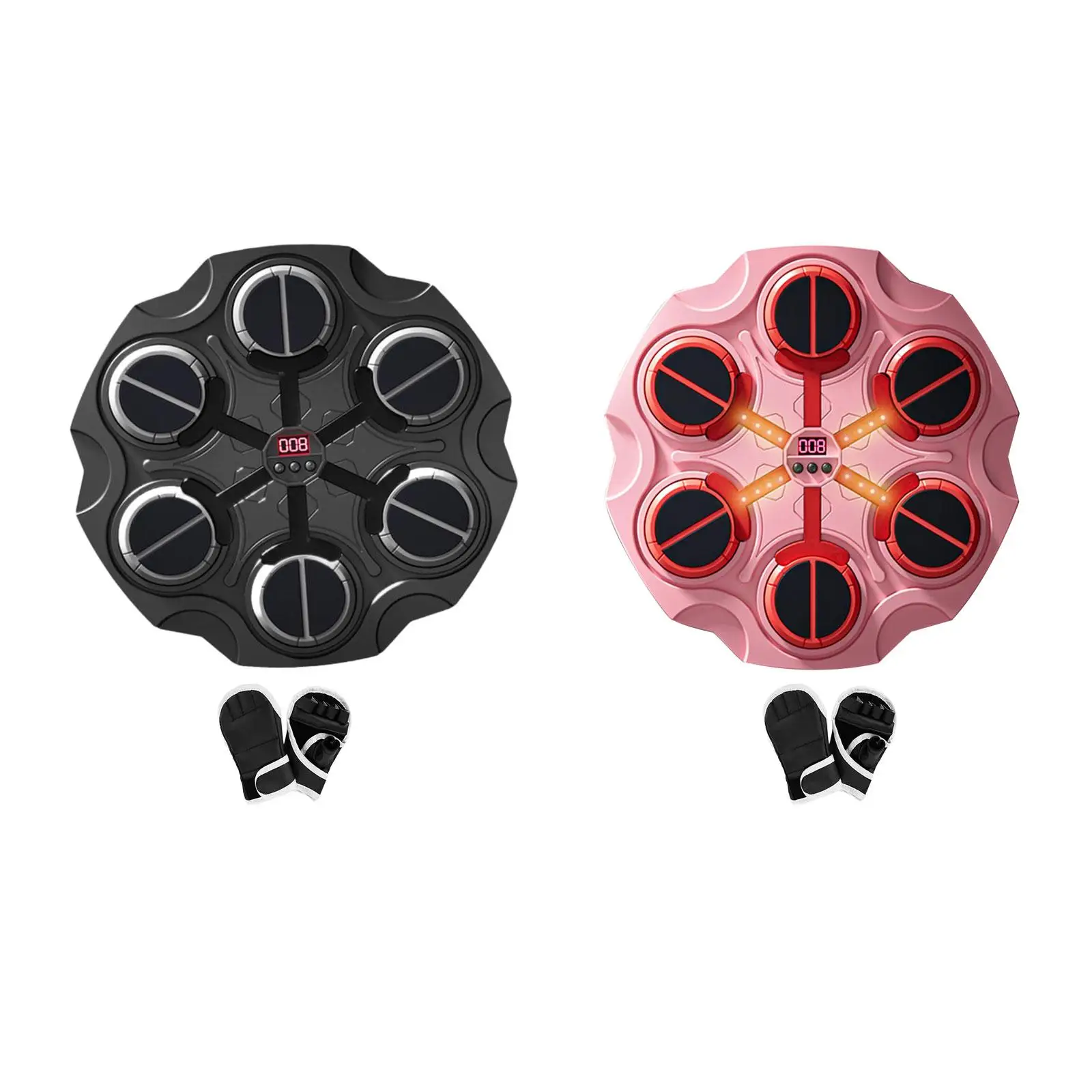 Kids Home Electric Wall Mounted Boxing Target Musical Pad with Gloves for Fitness and Coordination
