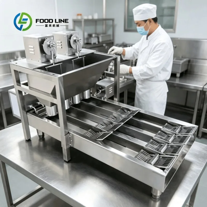 customized benchtop doughnut making processor donut deep frying device uniform heating for local confectionery baking workspace