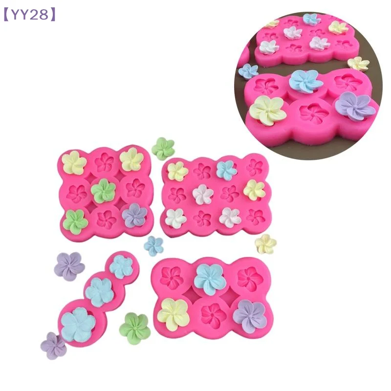 【YY28】3/6/9/12Grids 3D Flower Silicone Mold Cake Decoration 
