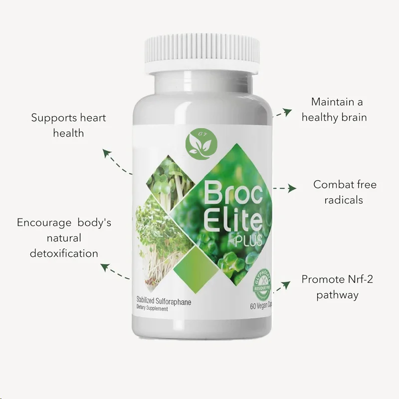 Broccoli Supplement, Containing Stable Sulfate Extract || Zero Residual Glycyrrhizin || 60 Vegetable Capsules