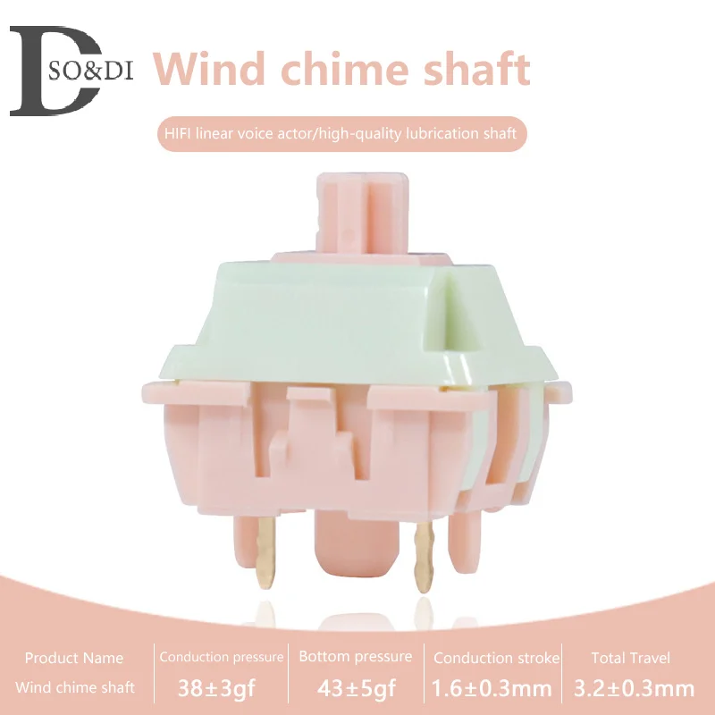 10pcs Mechanical Keyboard Key Switch Replacement Pink Switch Simple Installation Unisex Shaft Key Gaming Keyboard Simple