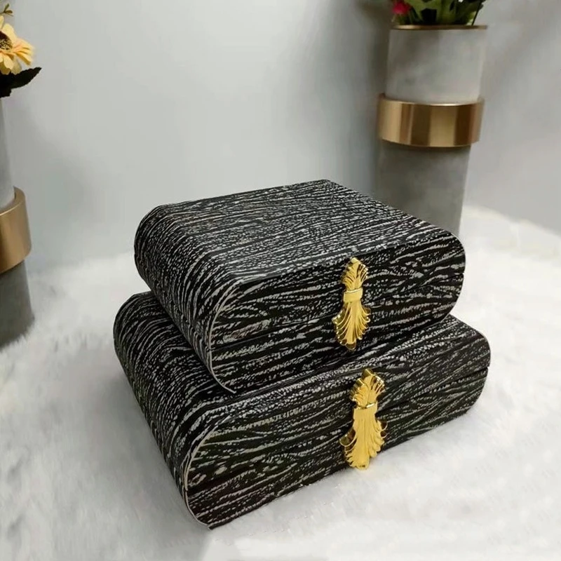 

Современная роскошная кожаная шкатулка для драгоценностей, ящик для хранения, украшения для дома