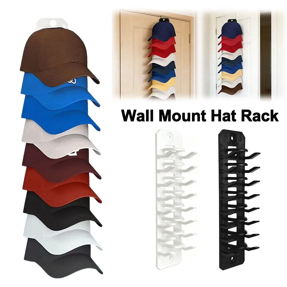 Closet Cap Rack Hat Organizer for Baseball Caps Space Saving Sundries Storage Baseball Caps Organizer for Door Closet Plastic view 3