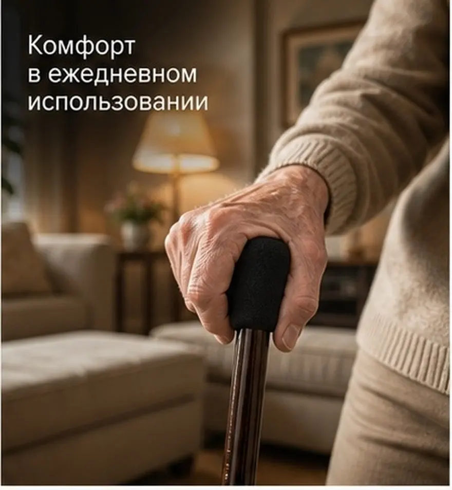 4Pcs Foam Cane Handle Grips Thicken Nonslip Walking Cane Handle Wrap Replacement Crutch Handles Grip Elderly Crutch Accessories