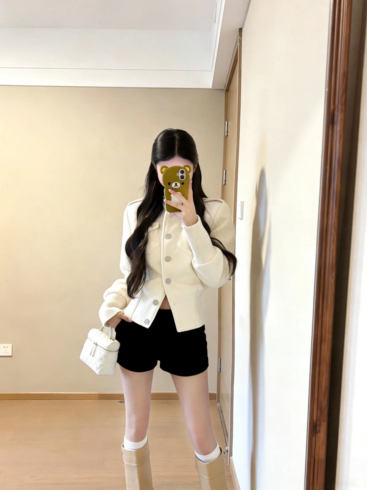 

Beloved Golden Retro Stand Collar Waist-Cinching Simple Spring High-End Feel Commute Versatile Jaet Coat for Young Women