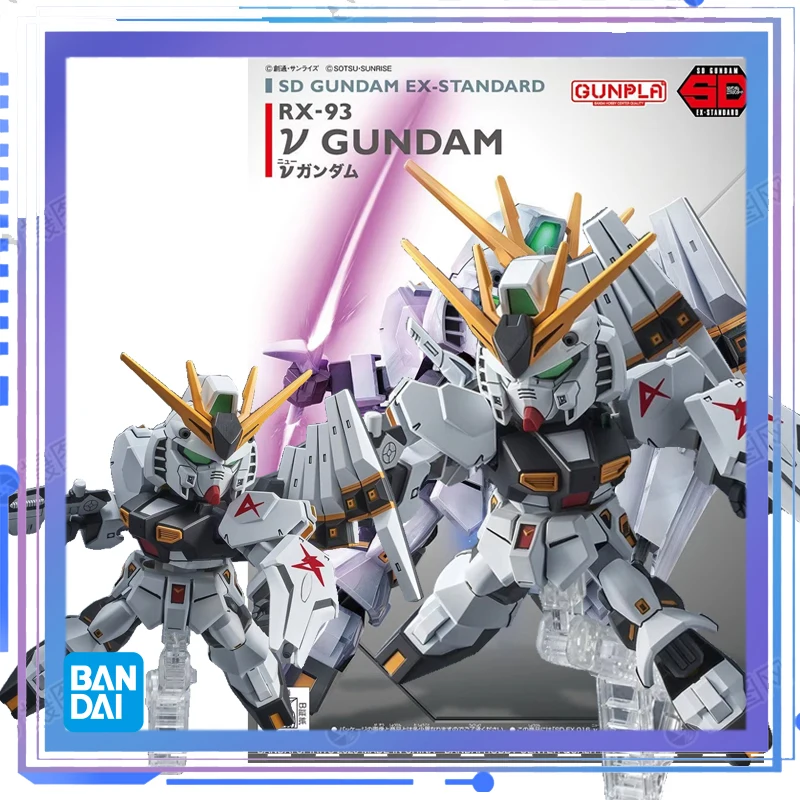 .Bandai Genuine OriginaL BANDAI GUNDAMSD EX STANDARD NU GUNDAM GUNPLA MODEL KIT ASSEMBLING  Action Figure Toys For Boys Girls