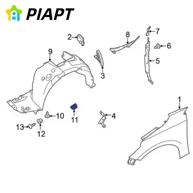 10 قطعة OE #    01553-05233 مشبك قولبة بطانة الحاجز لسيارة إنفينيتي JX35 & QX60؛ نيسان ألتيما، مورانو، باثفايندر، روج آند سنترا
