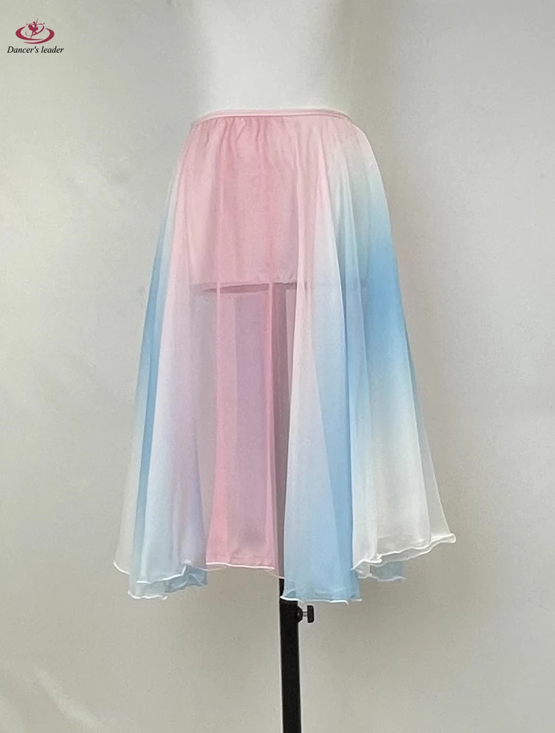 

Women's Ballet Dress Pink Blue White Gradual Color Changing Adult Stage Performance One Piece Dress Girl Mini Skirt Image