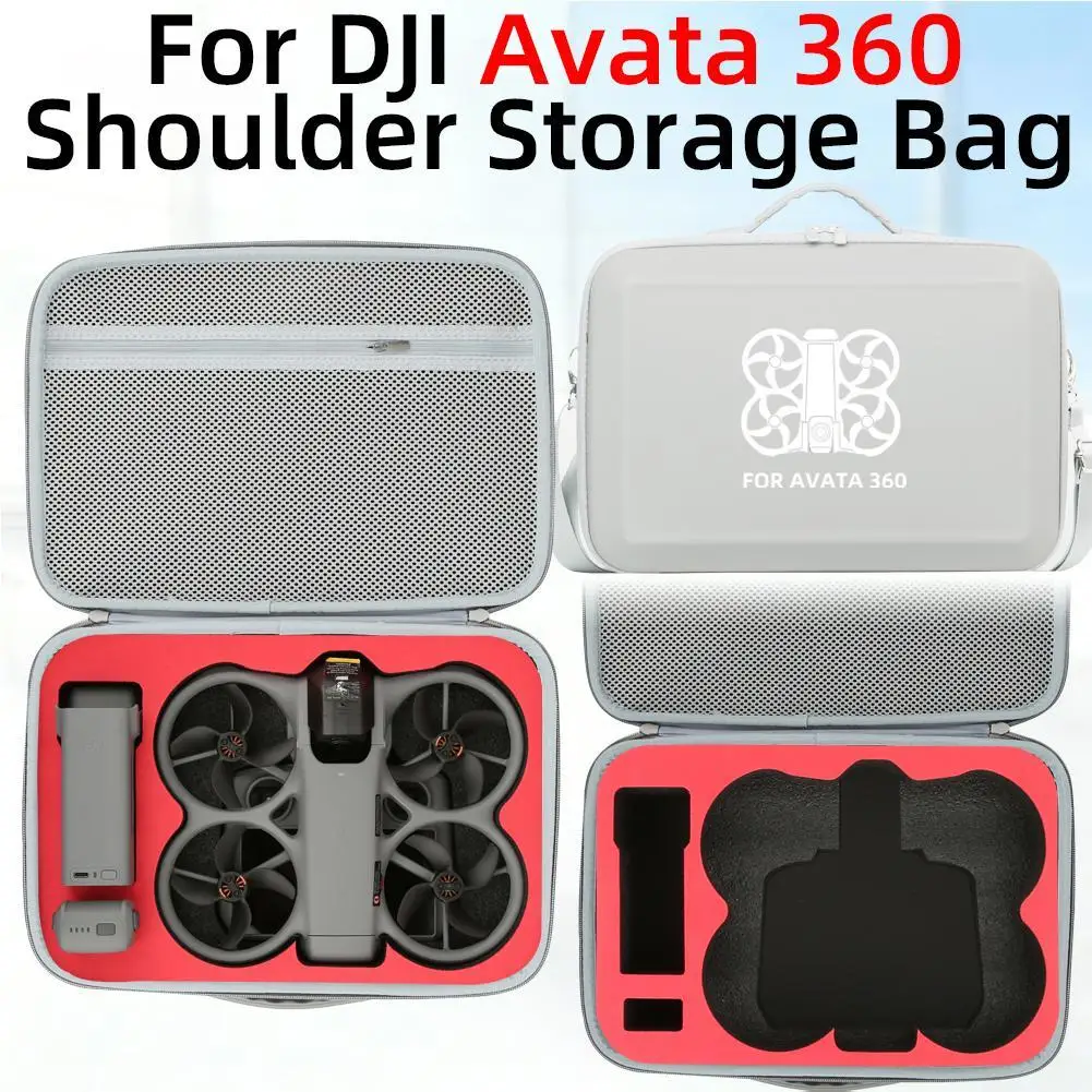 

Кейс для хранения DJI Avata 360 Fly More Combo, портативная сумка через плечо, вместительная сумка для аксессуаров дрона, большая сумка для переноски.