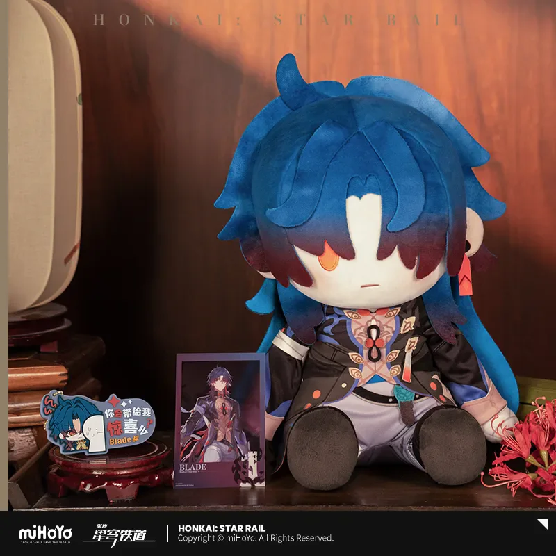 

[Genuine] miHoYo Game Honkai Star Rail POTEPOTTE Sitting Plush Pillow Kafka Blade Anime Prop Cartoon Doll Cosplay Halloween Gift