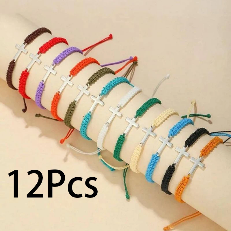 12Pcs/set Hand woven bracelet Pair bracelet Couple Summer Jewelry Bracelet Girl Teen Bracelet