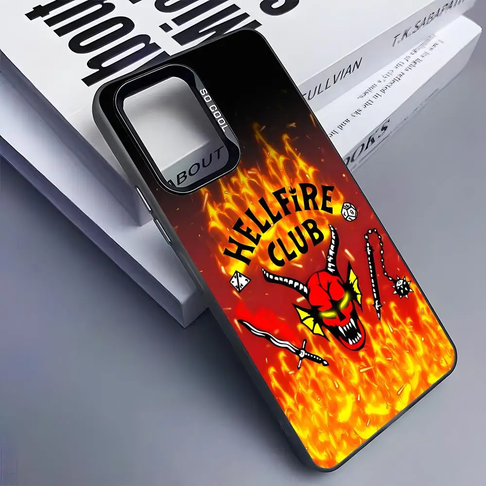 Hellfire Club Phone Case for Samsung Galaxy S26 S25 S24 S23 S22 S21 S20 Note20 Plus Ultra Colorful Silver Cover