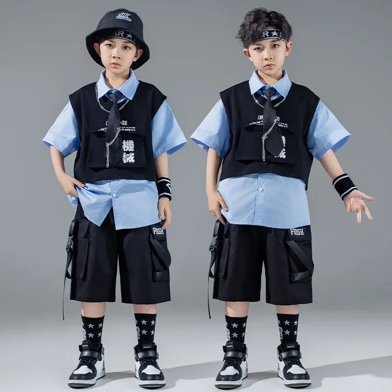 

Kids Cool Hip Hop Clothing Street Wear Boys Jazz Dance Costume Children'S Ballroom Dance Clothes Stage Kpop Outfit