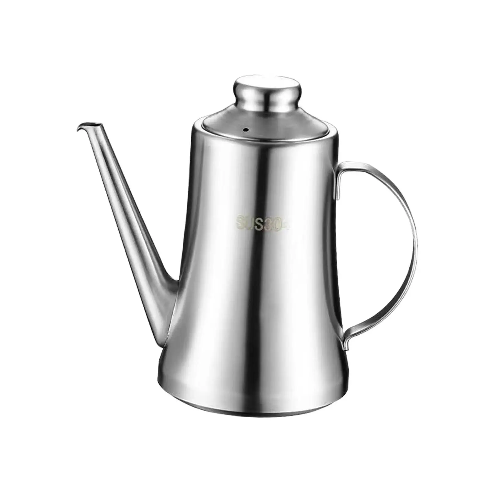 Stainless Steel Oil Pot Dispenser Oil Soup Strainer Practical Easy Cleaning Oil Strainer Pot for Household Camping