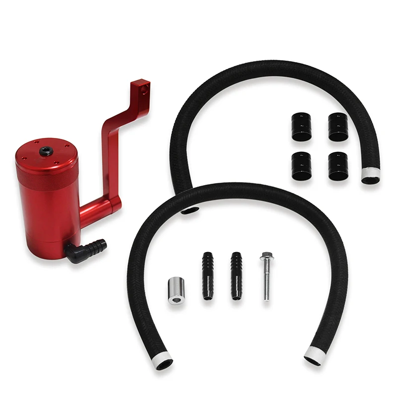 

Oil Catch Can 6.4 for Hemi 11-21 Shaker or Scat Pack Billet New Z-Bracket Technology Red