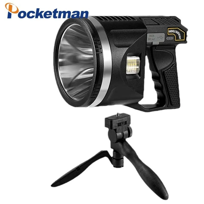 

Led Searchlight Rechargeable High Power Led Flashlights Ultra Long Lighting Distance Lamp P-70 Powerful Lantern Torch