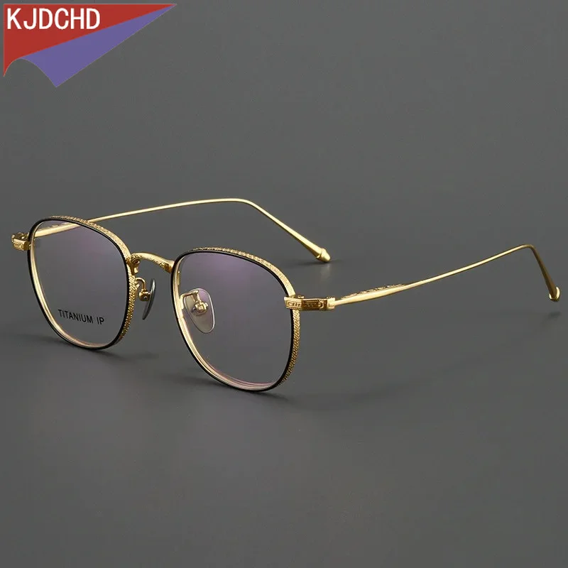 Round Titanium Custom Prescription Glasses Men Optical 1.74 Bifocal Eyeglasses Myopia Progressive Multifocal  Spectacles Vintage