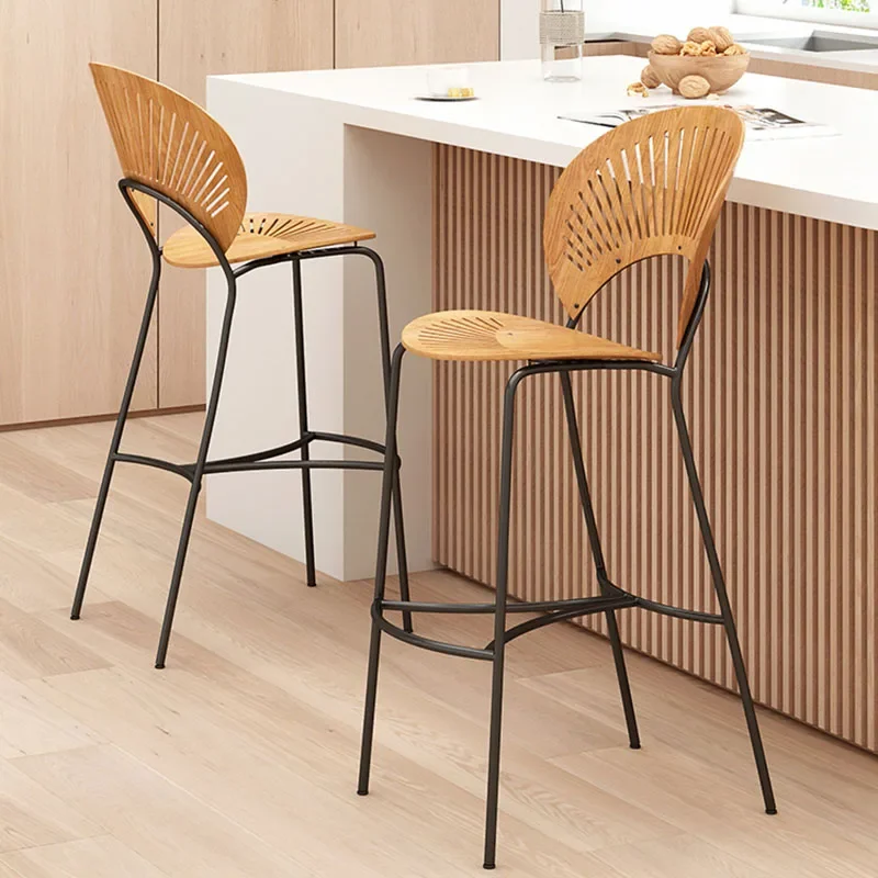 Cheap Counter Kitchen Stools Nordic Chair Modern Design Chairs Lightweight Bar Furniture Barber Shop Beauty Salon Cafeteria High