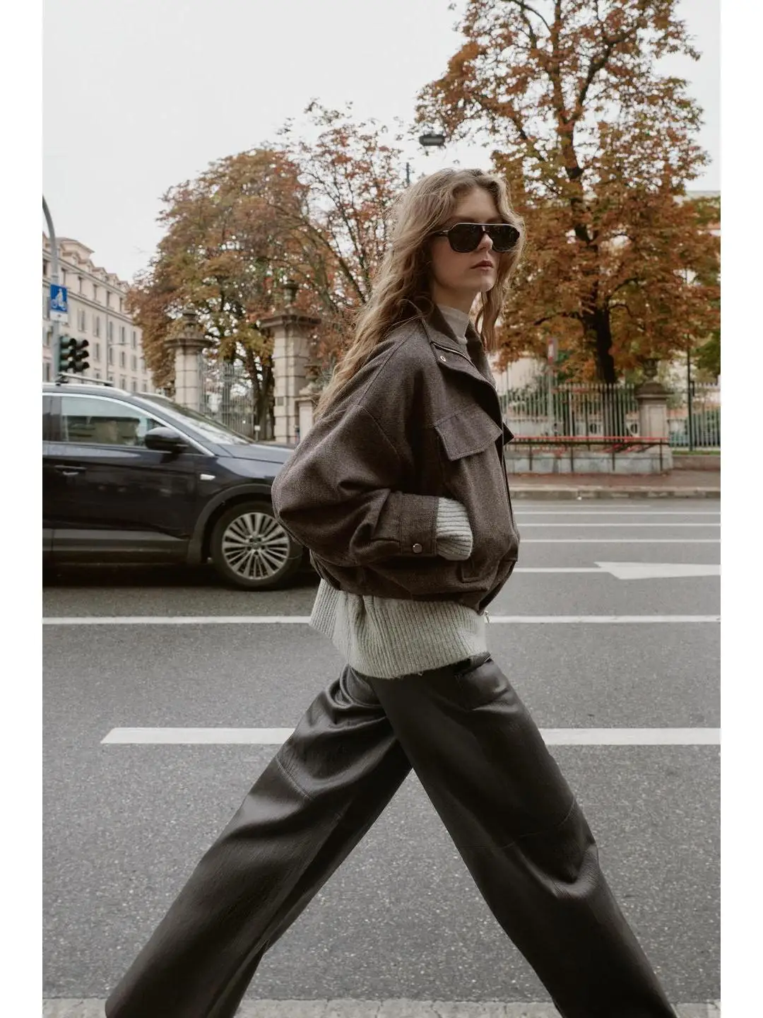 معطف Jaet كاجوال طويل Sve Pilot Jaet للخريف والشتاء للنساء ذو جسم مستقيم من ألياف pe Don Cosite 43% خشب قطن 3... #4