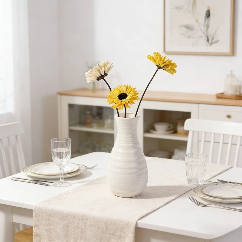1 stücke Weiße Vase Kreative Wohnkultur Blume Vase für Wohnzimmer Tabletop Frische Blume Anordnung Hydrokultur Schiff Ornament