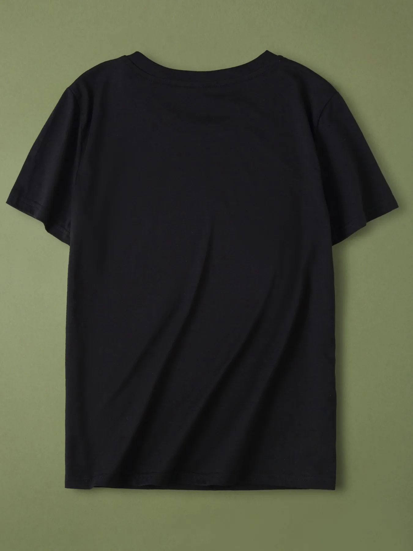 Camiseta informal de manga corta para mujer, camiseta con estampado apilado de conejo de dibujos animados, cuello redondo, Top de moda para primavera y verano