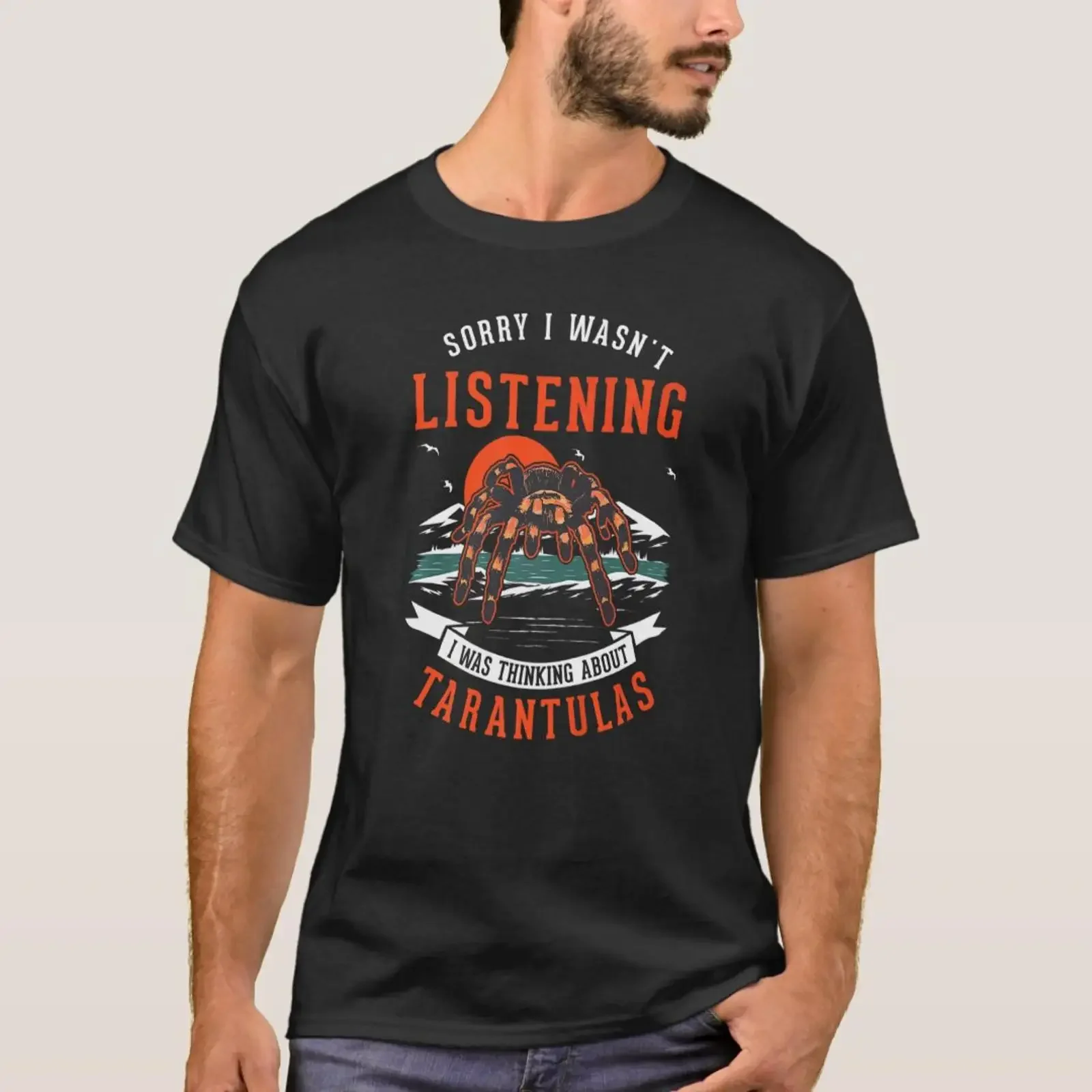 I Wasn't Listening Was Thinking About Tarantulas T Shirt vintage Washed designer clothes Versatile Casual Slightly streetwear