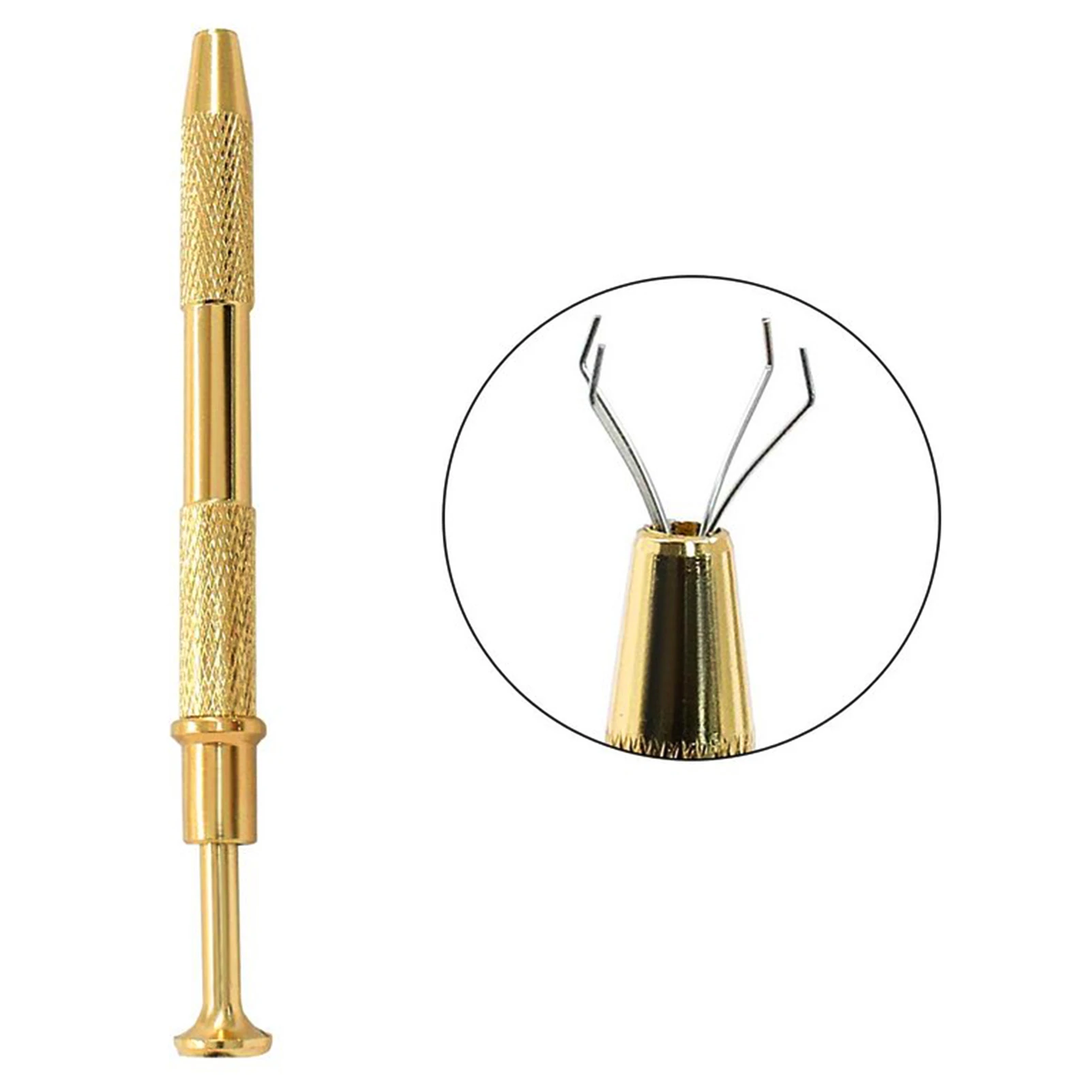 Professional Jewelry Grabber Aluminum Alloy for Jewelers 4-Claw Mini Rhinestone Tweezers IC Chip Picker Tool Durable