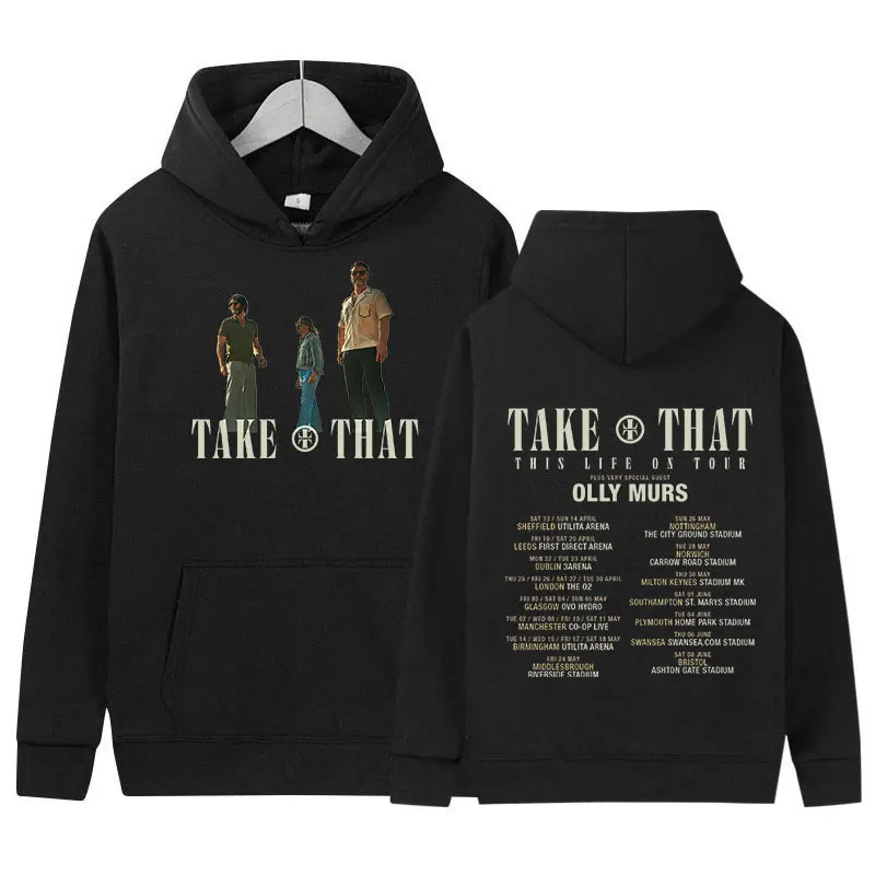 

Take That This Life on Tour 2024 Print Hoodie Man Hip Hop Retro Pullover Sweatshirt Unisex Fashion Oversized Hoodies Streetwear