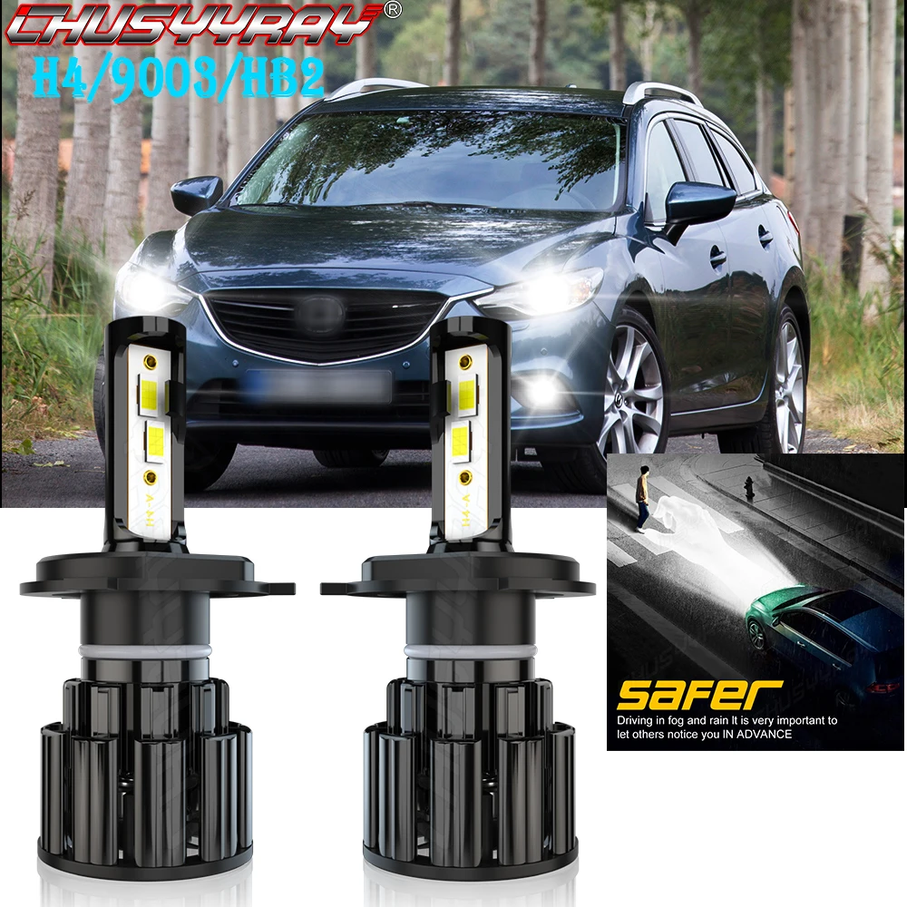 

CHUSYYRAY H4 Compatible For Mazda MPV 2004-2006 Led Headlight Lamp H4 9003 HB2 Minisize Easy To Install Bulbs Car accsesories