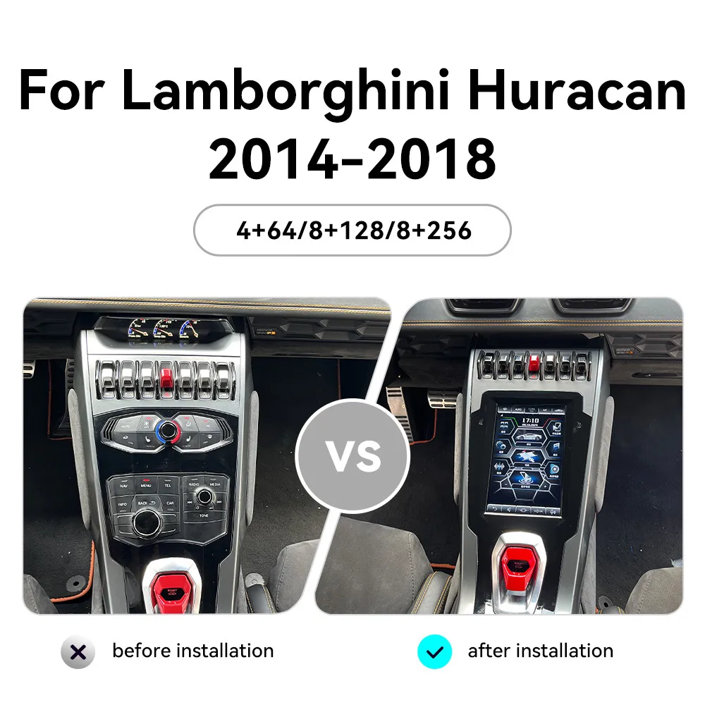 For Lamborghini Huracan 2014 - 2018 Android Car DVD Player Car Radio Stereo Video Audio Multimedia Player GPS Navigation System