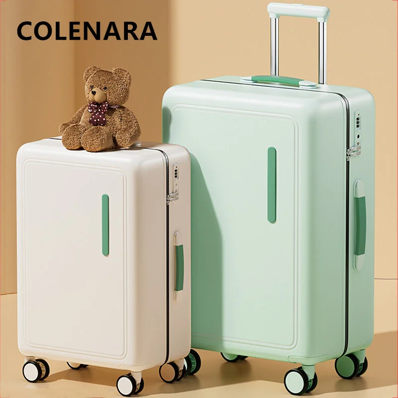 COLENARA 20 "24 pollici valigia da cabina da donna PC Boarding Box da uomo con ricarica USB Trolley da viaggio universale con ruote