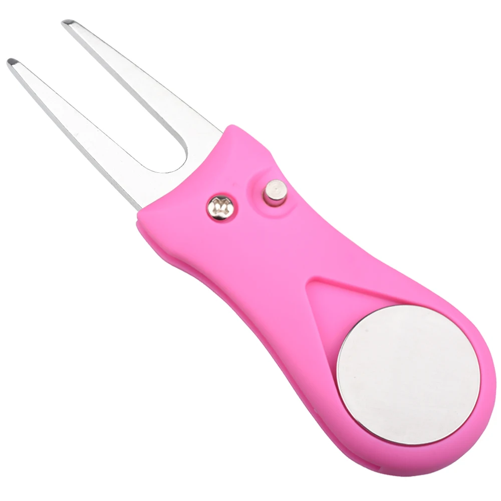 1PCS Opvouwbare Golf Graszode Reparatie Tool Switchblade Pitch Groef Cleaner Golf Hooivork Met Golf Marker Golf Acessories