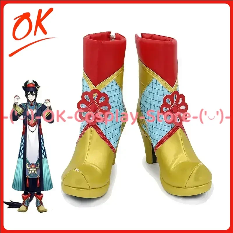 [Customized Size] Twisted Wonderland Malleus Draconia Cosplay Shoes Game Roleplay Costume Prop Halloween Party Boots PU Leather