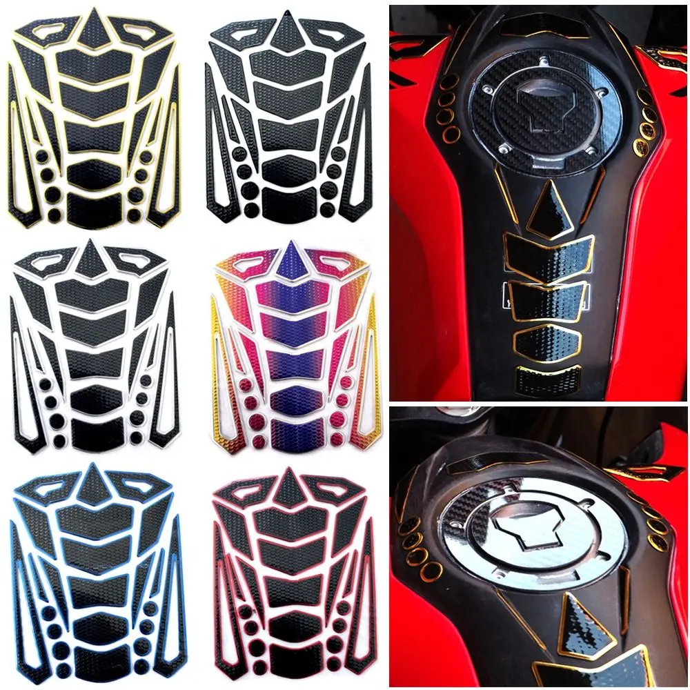 Car Decoration Motobike Supplies Modification Accessories Coloful Edge Motorcycle Fuel Tank Stickers 3D Fish Bone Decals