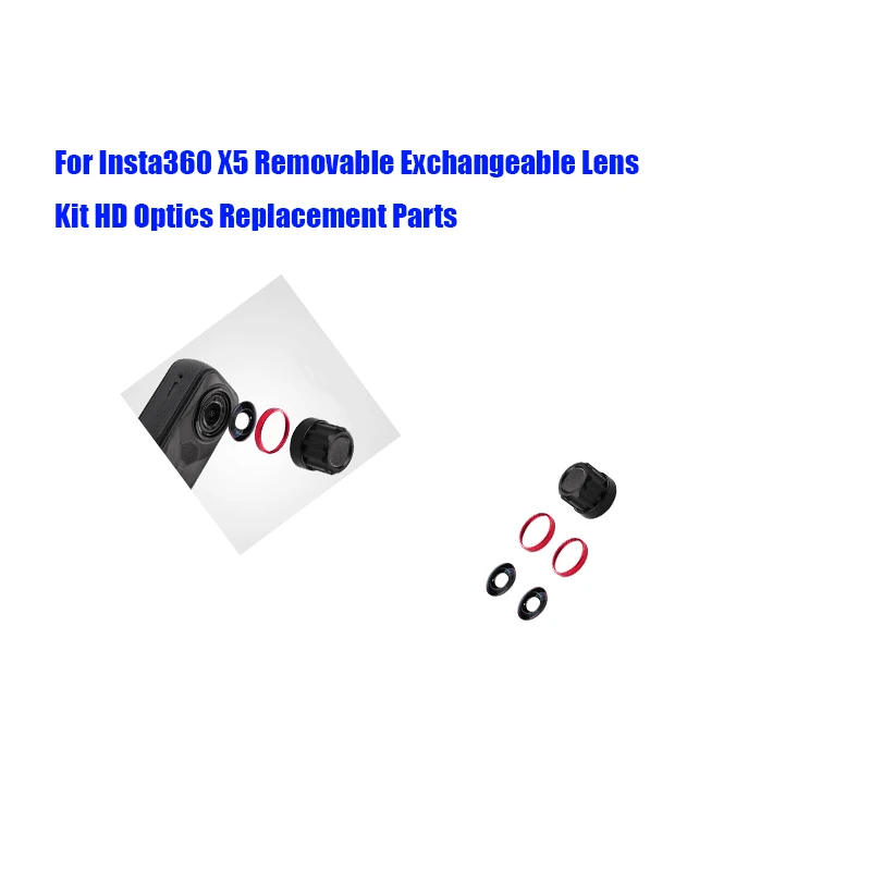 

For Insta360 X5 Removable Exchangeable Lens Kit HD Optics Replacement Parts