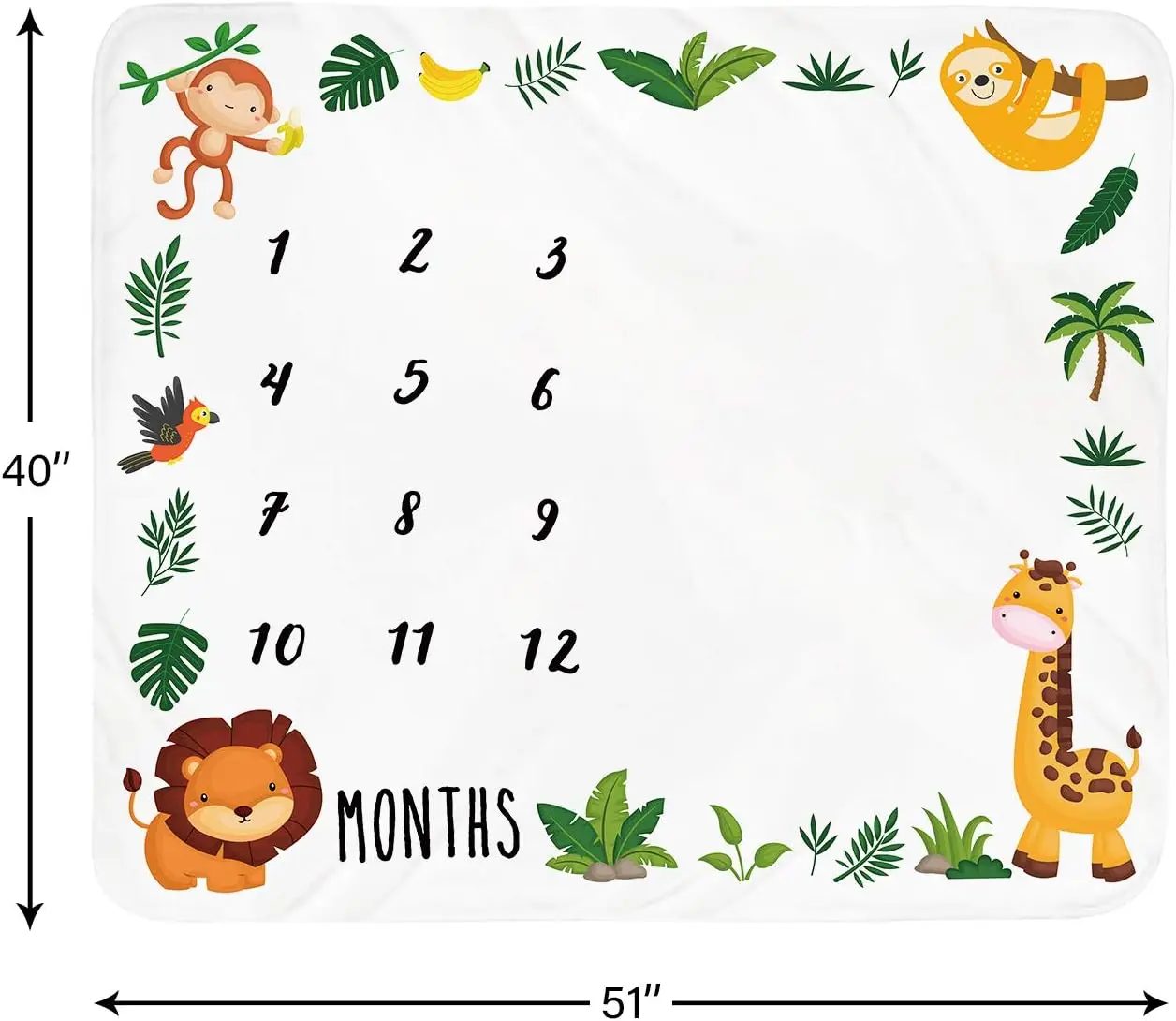 

VIKAMA, ручная роспись, детское одеяло с акварельными животными, устойчивое к выцветанию и морщинам, пеленальное одеяло для новорожденных, игровой коврик