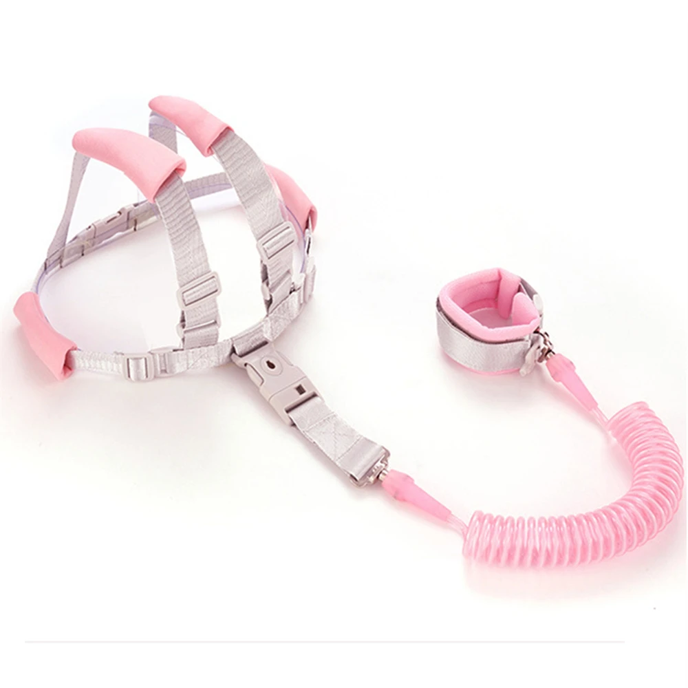 Infants and young children\'s loss prevention belt traction rope Baby loss prevention bracelet 2m spring rope Walking baby safety