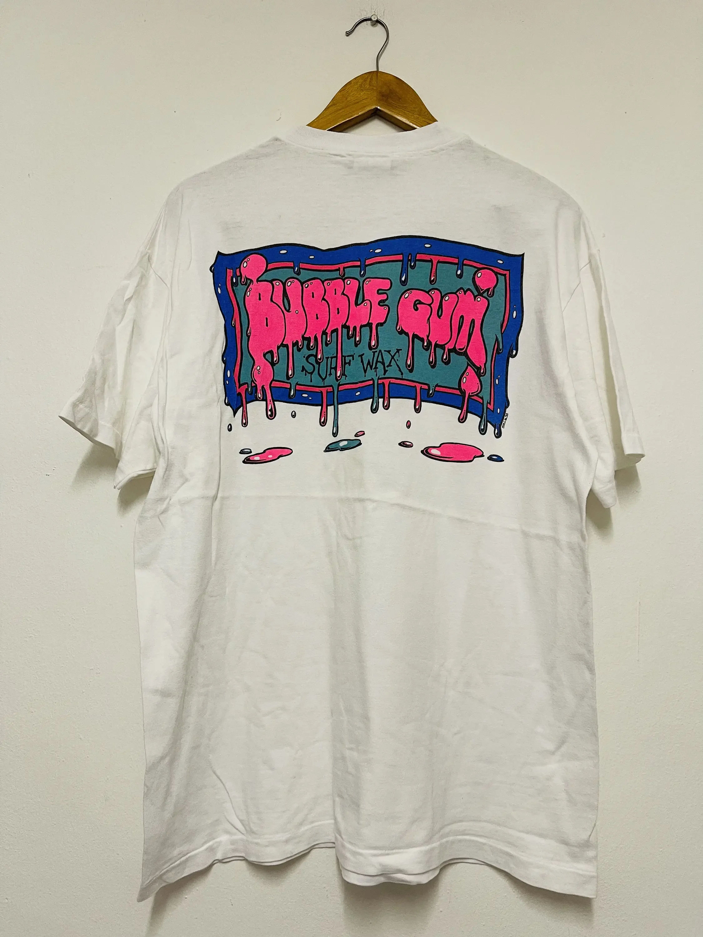 Vintage 90s Bubble Gum Surf Wax 1993 T-shirt / Skateboarding /